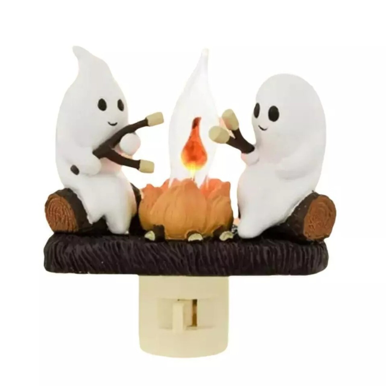 Ghost Campfire Flickering Nightlight,Fire Marshmallow Night Light Halloween Gift